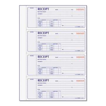 Rediform® Receipt Book,two-part Carbonless, 7 X 2.75, 4-page, 400 Forms freeshipping - TVN Wholesale